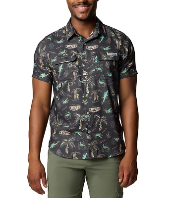 Columbia PFG Uncharted Printed Short Sleeve Woven Shirt