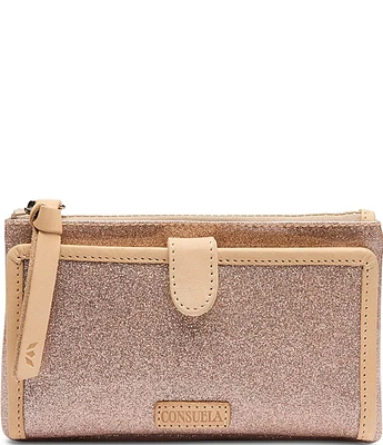 Consuela Emery Glitter Contrast Trim Slim Wallet