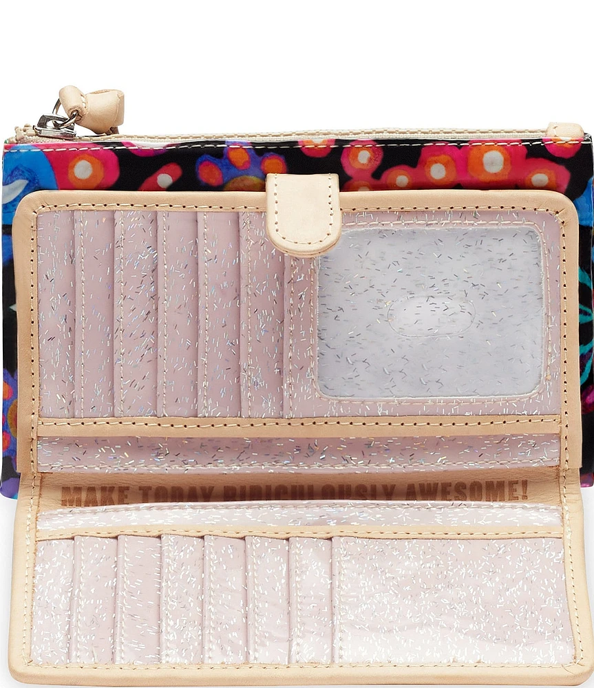 Consuela Sophie Abstract Contrast Trim Slim Wallet