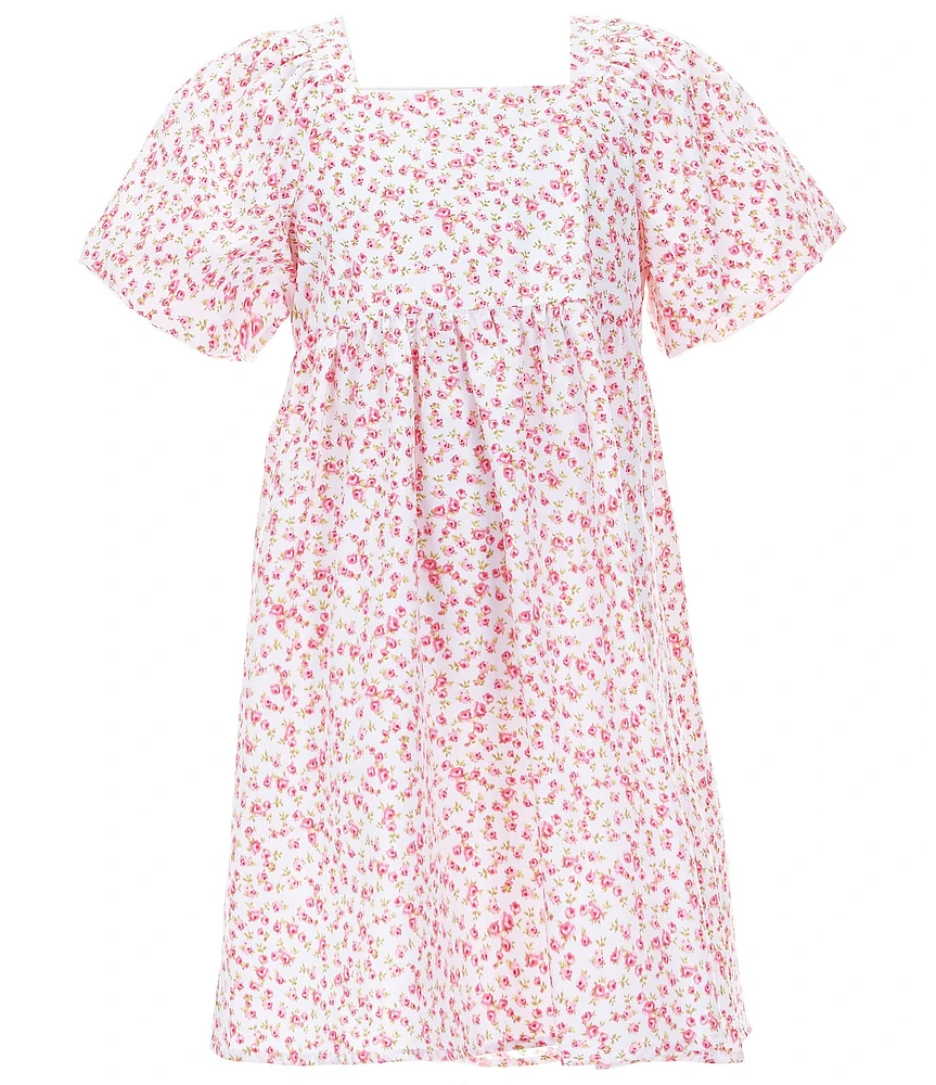 Copper Key Big Girls Margo Floral Print Puff Sleeve Dress