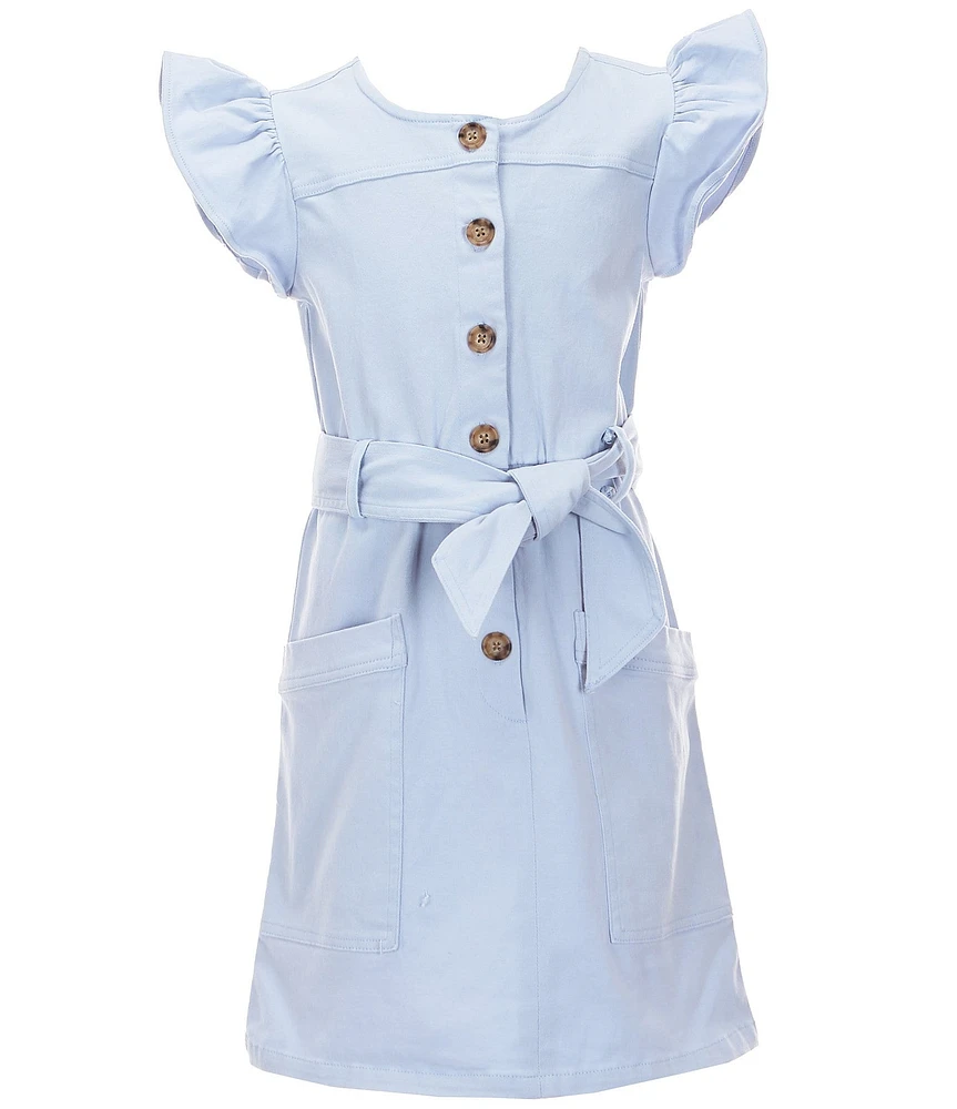 Copper Key Big Girls Ruffle Sleeve Dress