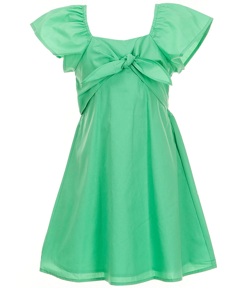 Copper Key Big Girls Short Sleeve Ruffle Bow Dress