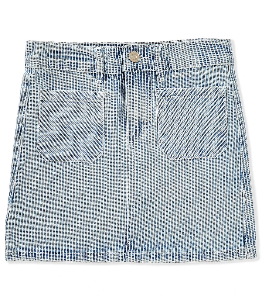 Copper Key Big Girls Stripe Denim Mini Skirt