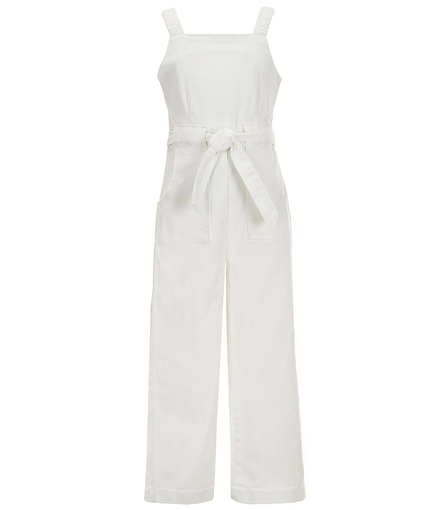 Copper Key Big Girls Tie Waist Denim Jumpsuit