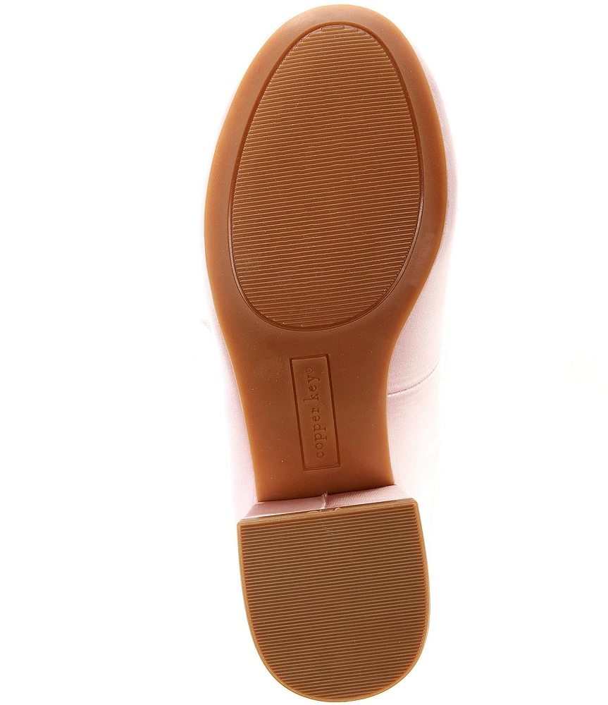 Copper Key Girls' Starlet Satin Bow Detail Dress Heels (Toddler)