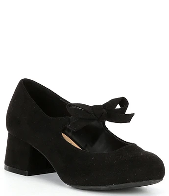Copper Key Girls' Starlet Suede Bow Detail Dress Heels (Toddler)