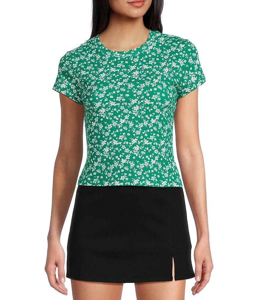 Copper Key Knit Ditsy Floral Print T-Shirt