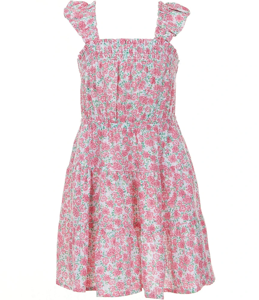 Copper Key Little Girls Ditsy Floral Printed Dress