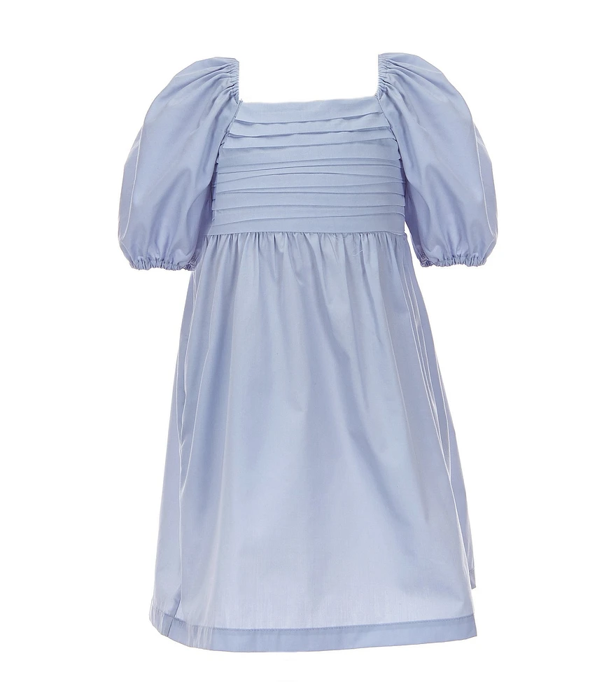 Copper Key Little Girls Shirred Bodice Margo Puff Sleeve Dress