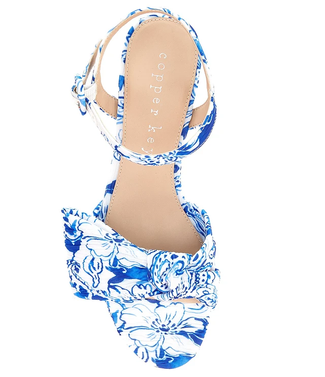 copper key lux satin bow platform dress sandals Copper Key Lux Satin Bow Family Matching Platform Dress Sandals at Hamilton Place in Chattanooga, TN