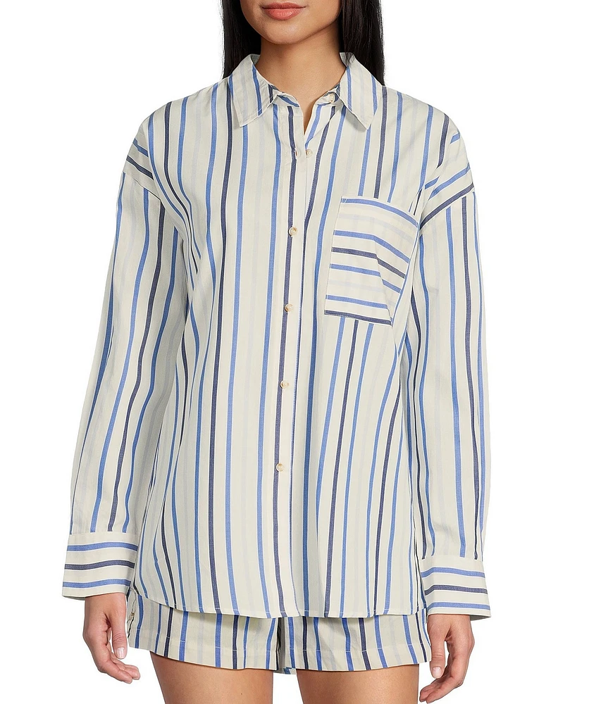Copper Key Coordinating Woven Multi Stripe Shirt