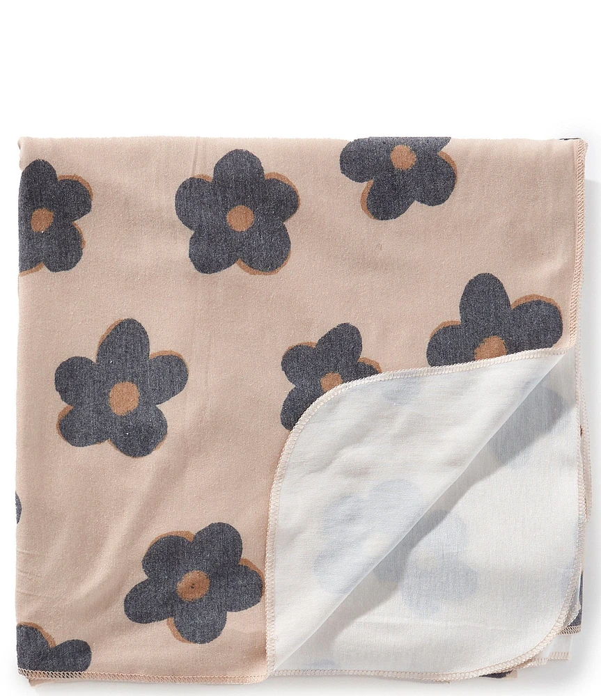 Copper Pearl Baby Girls Gemma Floral Print Swaddle Knit Blanket