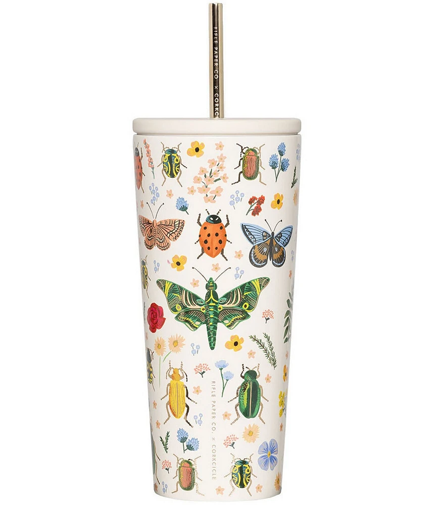 Corkcicle x Rifle Paper Co. Curio Stainless Steel Triple-Insulated Cold Cup Tumbler, 24oz