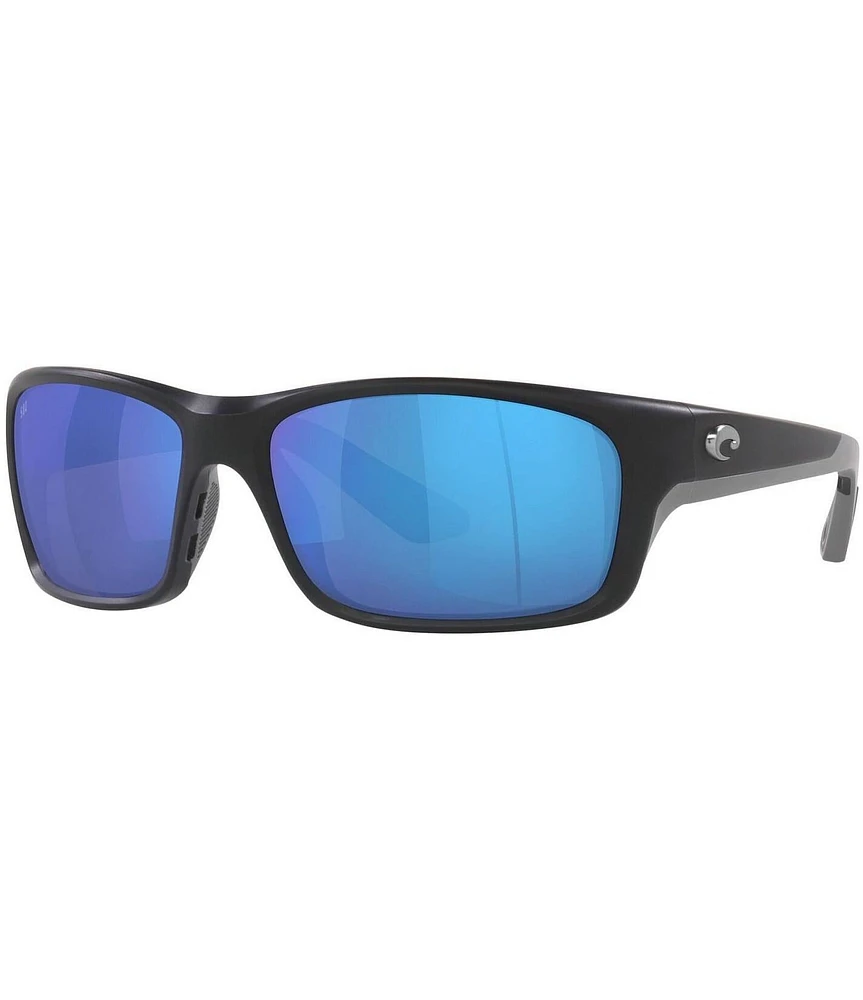 Costa Men's Mirrored 580G Polarized Rectangle Sunglasses