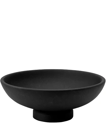 Creative Co Op Black Mango Wood Footed Bowl