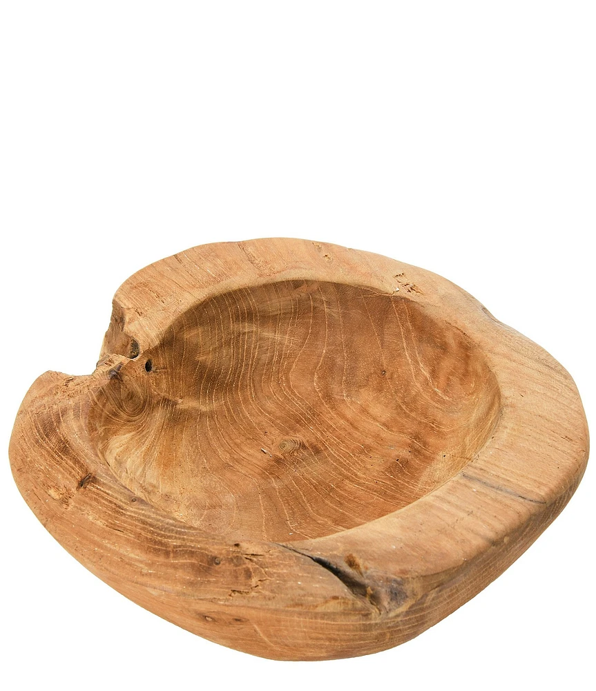 Creative Co Op Teakwood Bowls, Set of 2