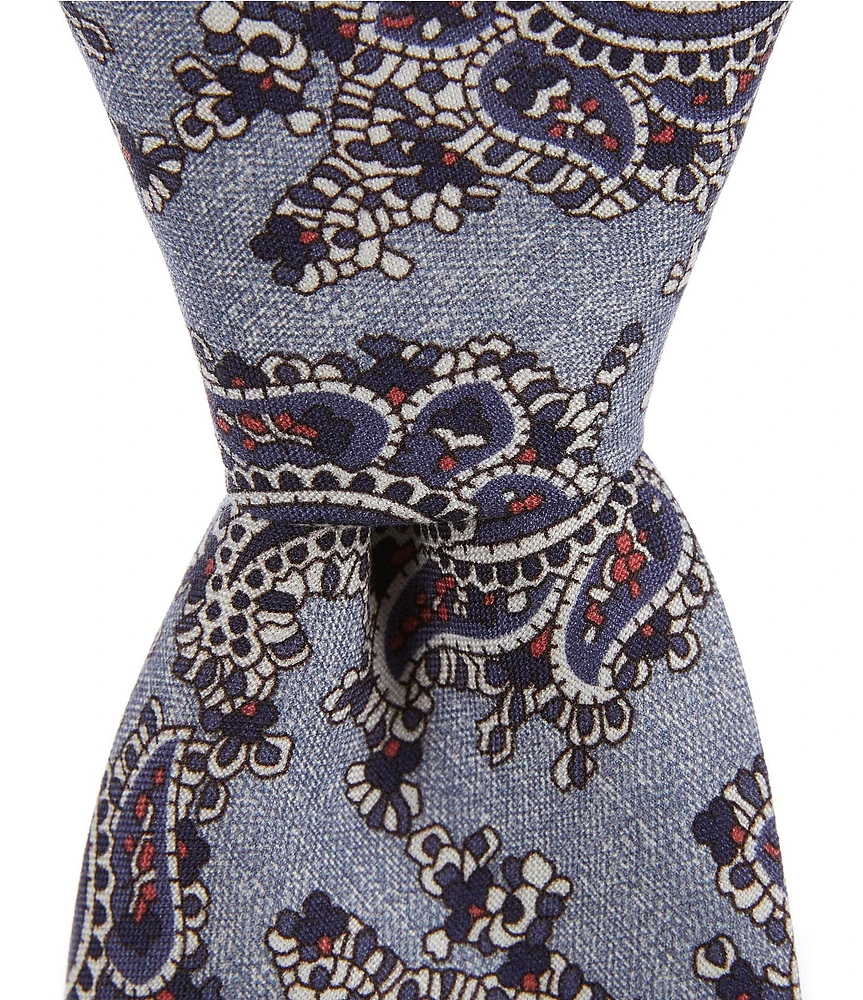 Cremieux Beltre Pine Print 3 1/4#double; Silk Tie