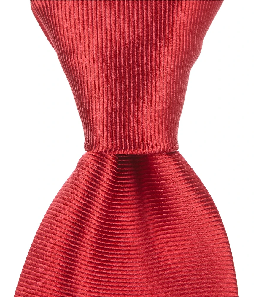 Cremieux Big & Tall Tulle Solid Traditional 3 1/4#double; Woven Silk Tie