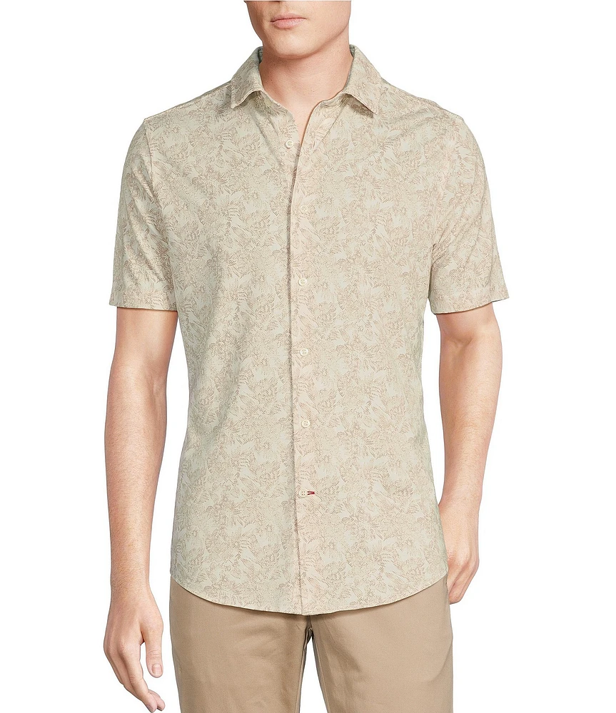 Cremieux Blue Label Cape Town Collection Floral Print Short Sleeve Knit Shirt