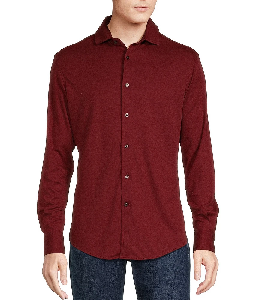Cremieux Blue Label Chamonix Collection Long Sleeve Coat Front Supima Woven Shirt