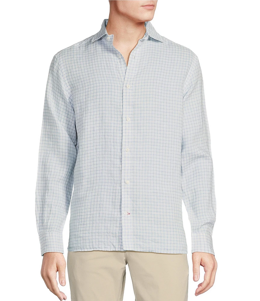 Cremieux Blue Label French Linen Windowane Long Sleeve Woven Shirt