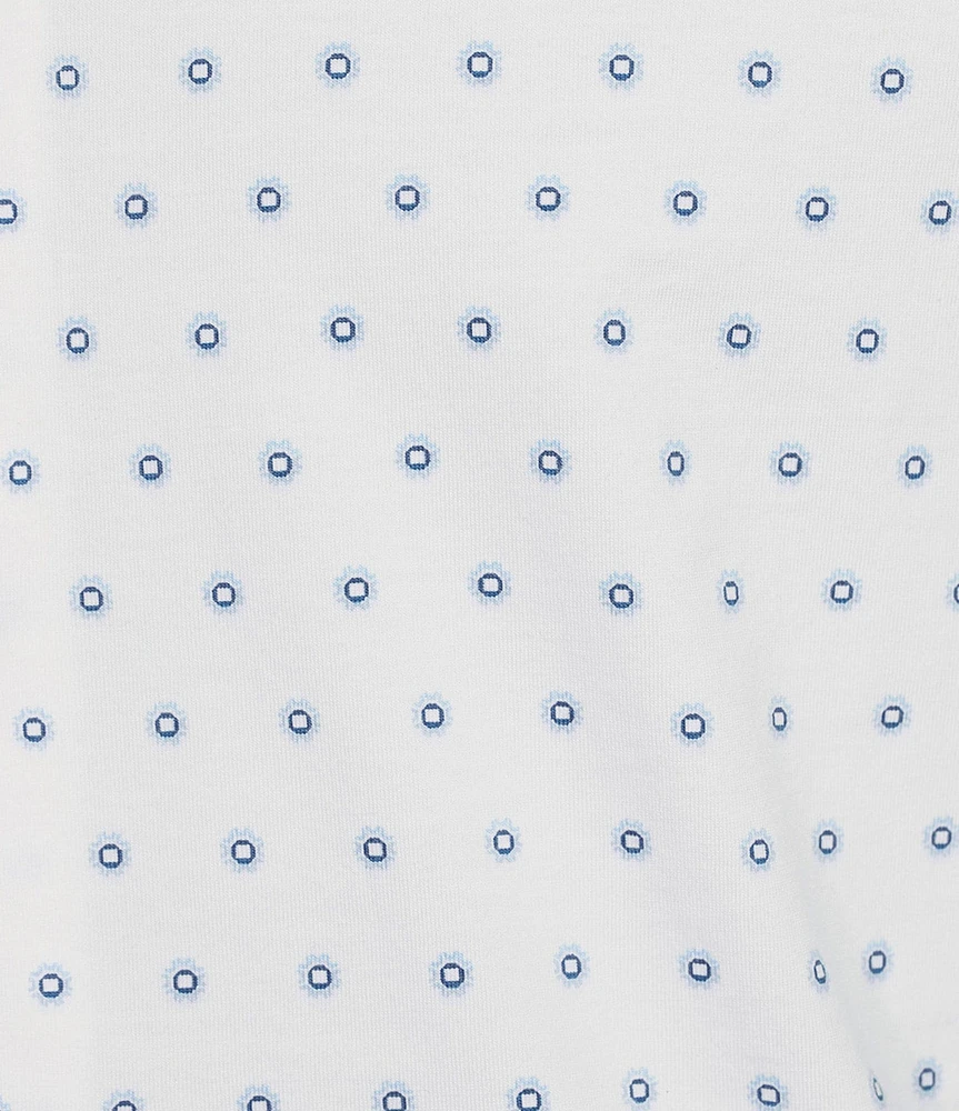 Cremieux Blue Label Geo Print Jersey Short Sleeve Coatfront Shirt