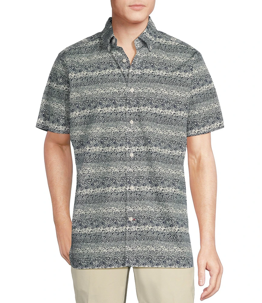 Cremieux Blue Label Line Floral Print Short Sleeve Woven Shirt