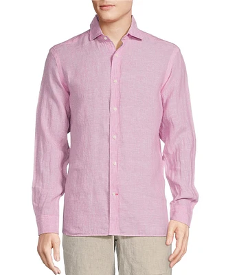 Cremieux Blue Label Linen Solid Long Sleeve Woven Shirt
