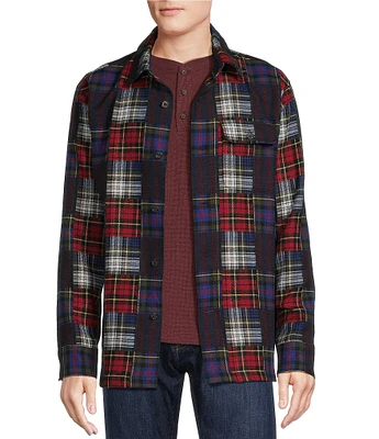 Cremieux Blue Label Patchwork Shirt Jacket