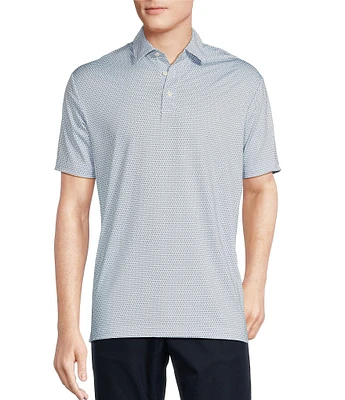 Cremieux Blue Label Performance Big & Tall Stretch Geo Print Short Sleeve Polo Shirt