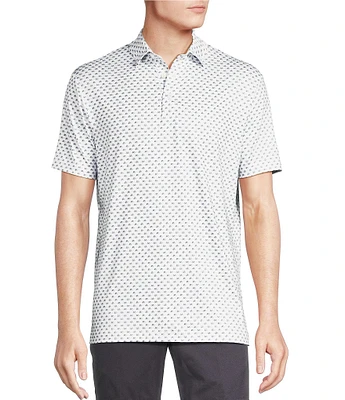 Cremieux Blue Label Performance Stretch Bicycle Print Short Sleeve Polo Shirt