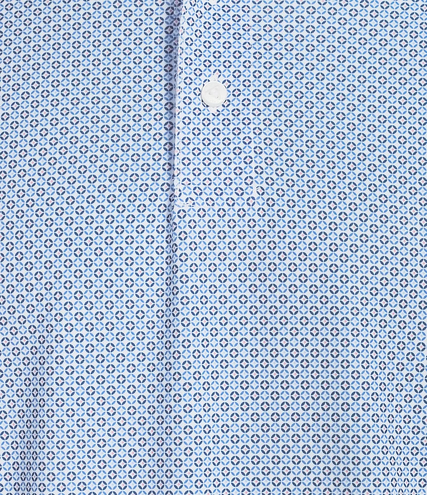 Cremieux Blue Label Performance Stretch Geometric Print Short Sleeve Polo Shirt