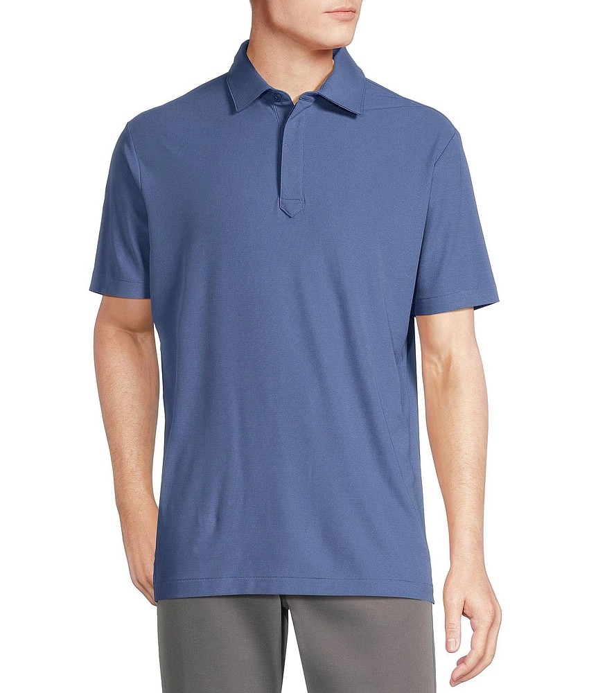 Cremieux Blue Label Performance Stretch Solid Brrr°® Pique Short Sleeve Golf Polo Shirt