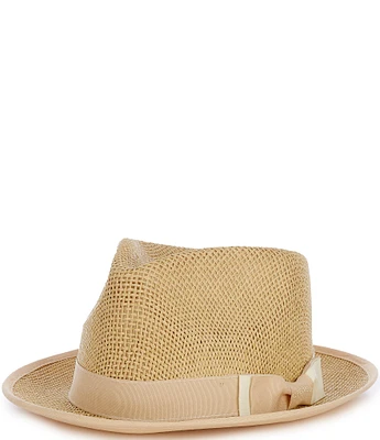 Cremieux Blue Label Safari Collection Two-Tone Ribbon Fedora Hat