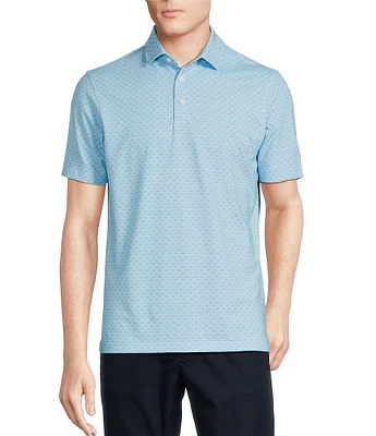 Cremieux Blue Label Tailored Fit Geo Print Short Sleeve Polo Shirt