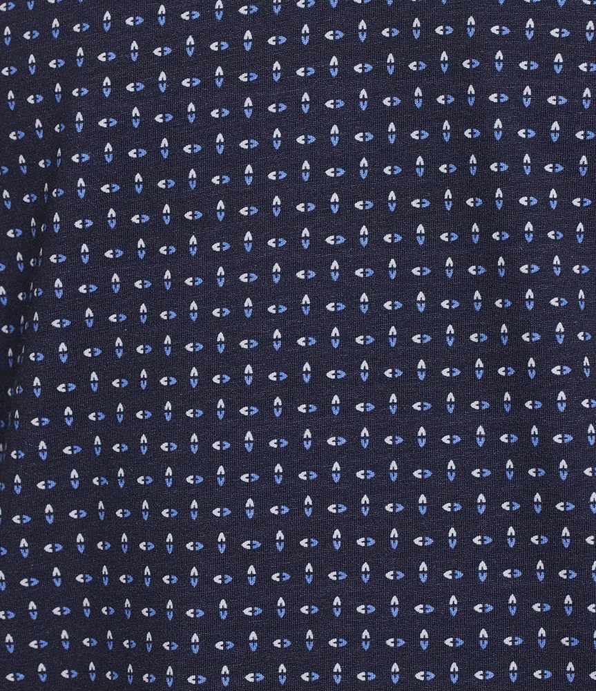 Cremieux Blue Label Slim Fit Stretch Geo Print Polo Shirt