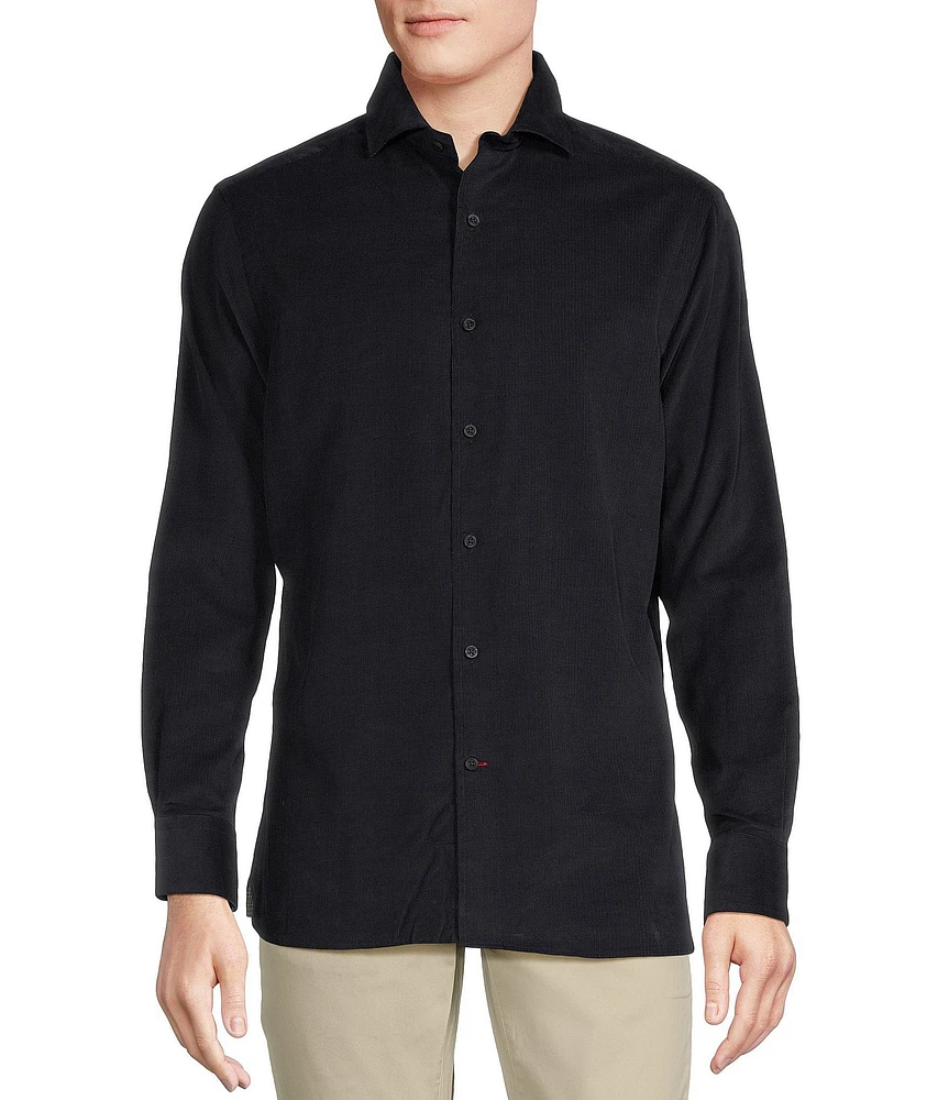 Cremieux Blue Label Solid Corduroy Long Sleeve Woven Shirt