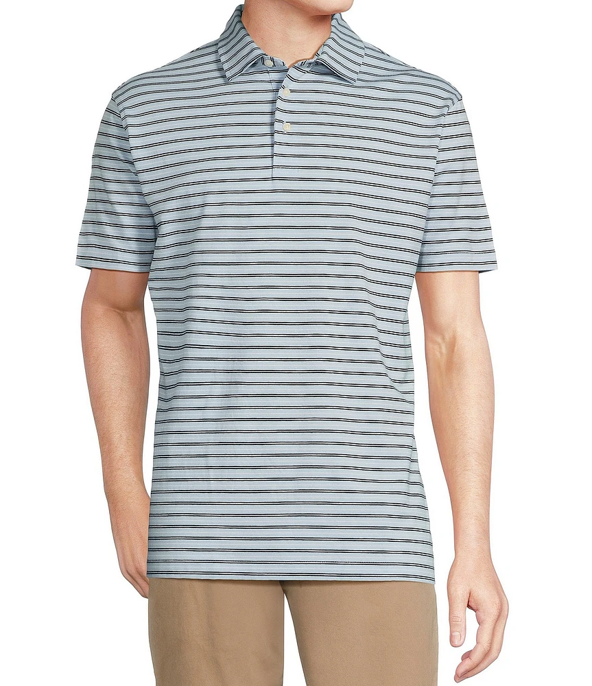 Cremieux Blue Label Stripe Short Sleeve Polo Shirt