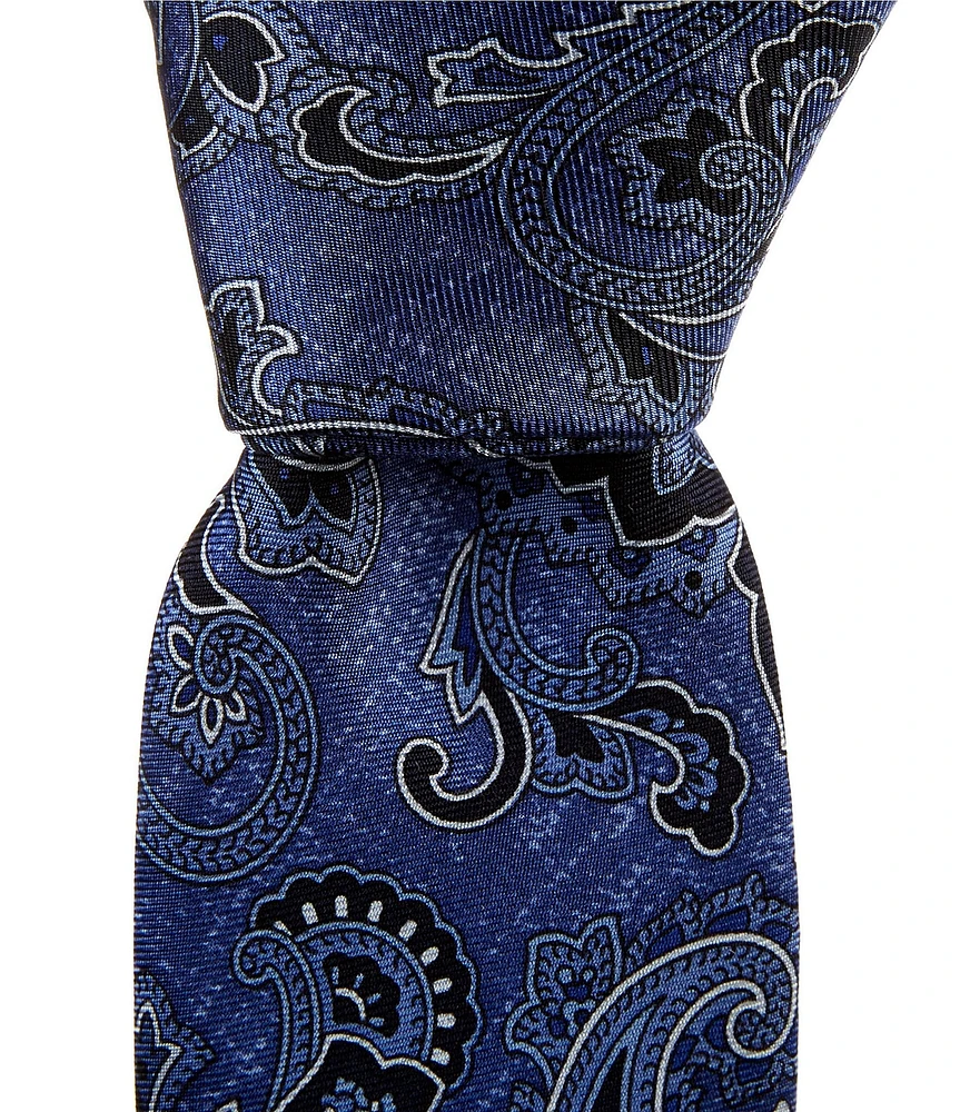 Cremieux Brushed Paisley 3#double; Silk Tie