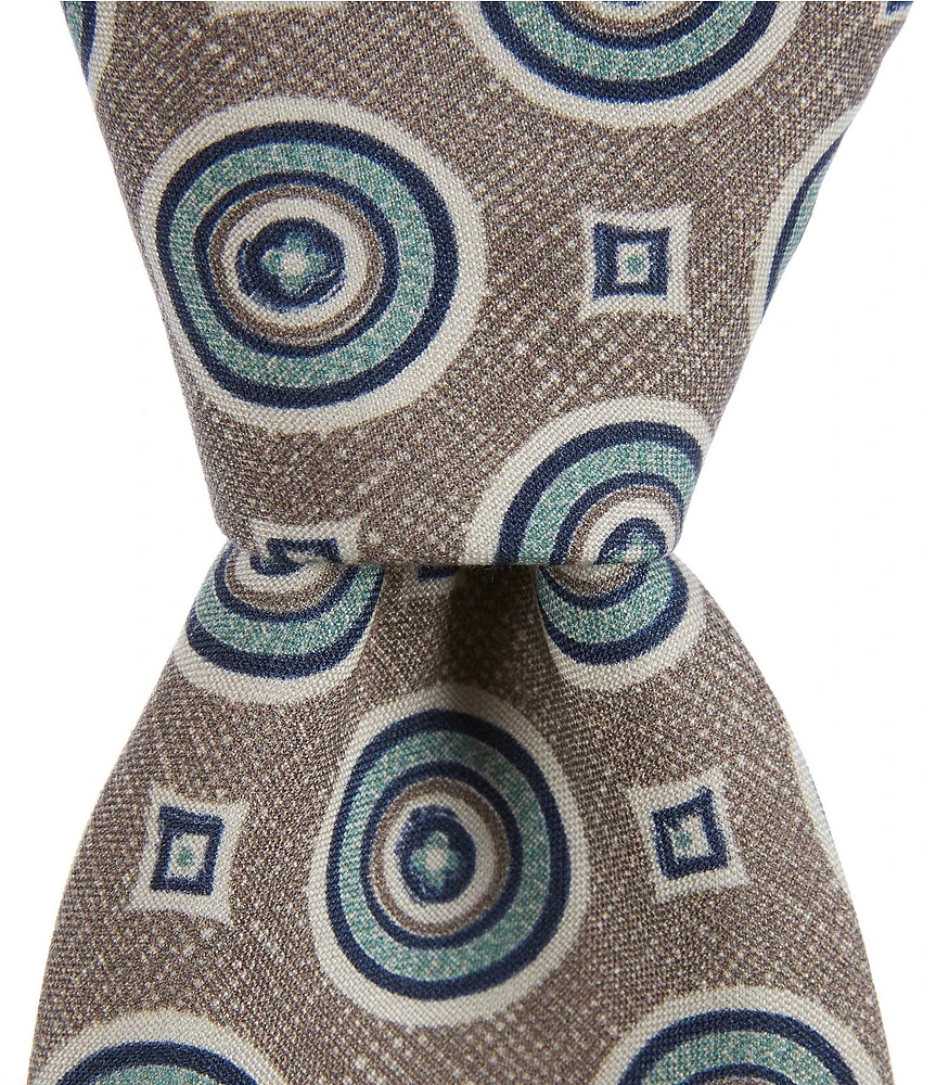 Cremieux Circle Medallion 3 1/4#double; Silk Tie