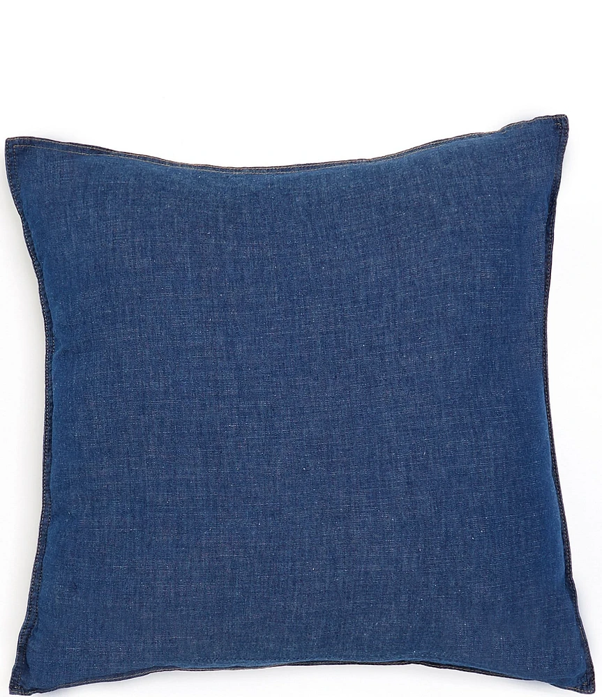 Cremieux Denim Cotton Square Pillow