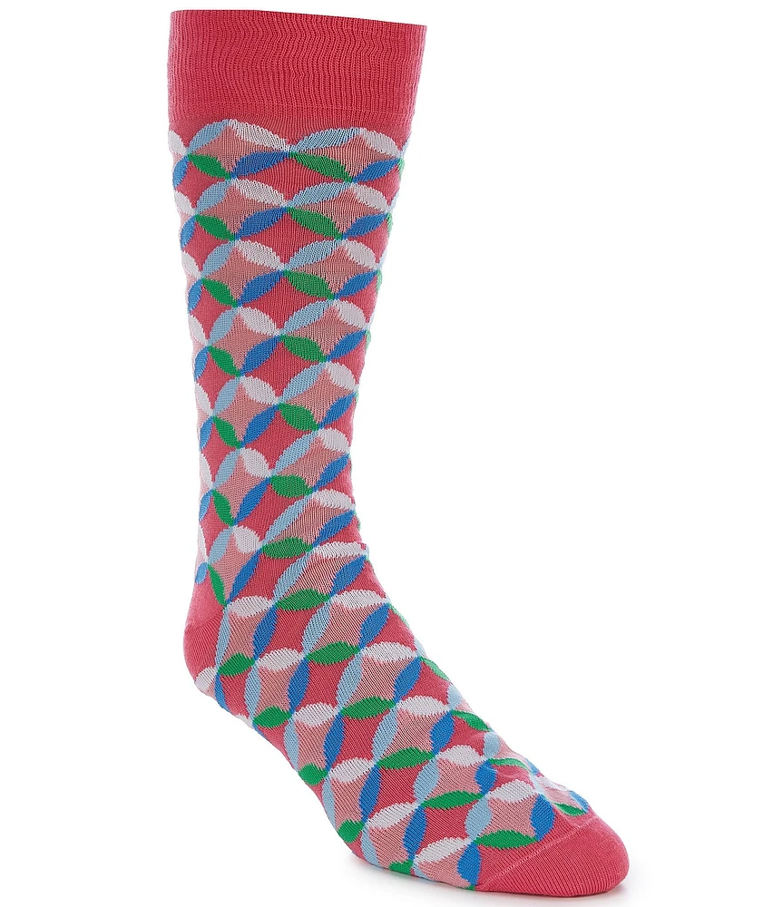 Cremieux Derby Large Star Crew Dress Socks