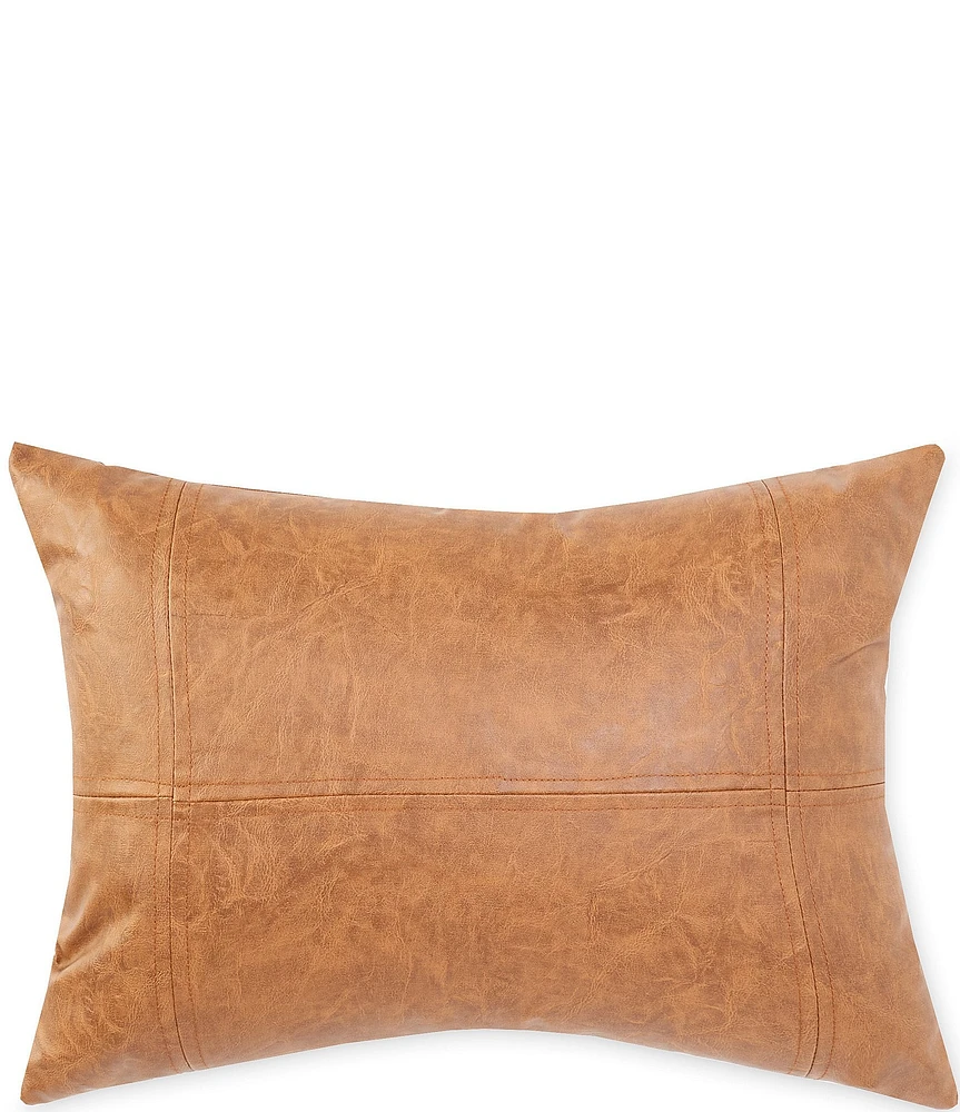 Cremieux Faux Leather Breakfast Pillow