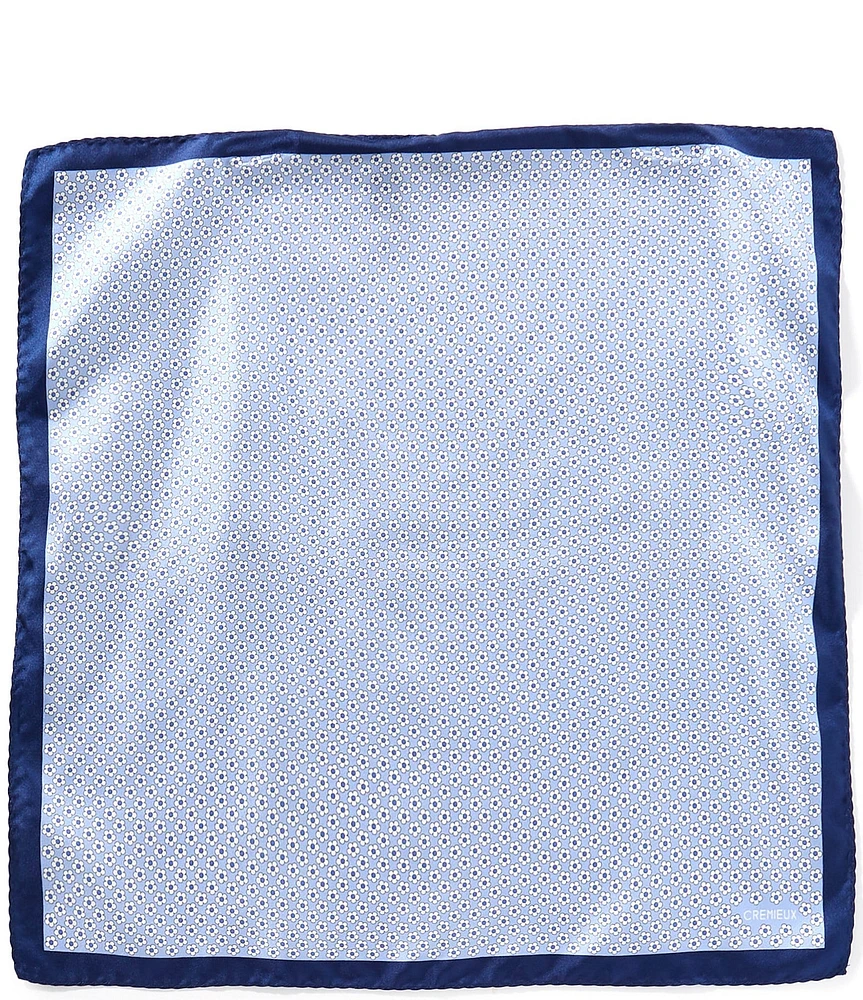 Cremieux Frankie Flower Medallion Silk Pocket Square