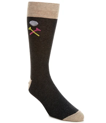 Cremieux Golf Ball And Tee Crew Dress Socks