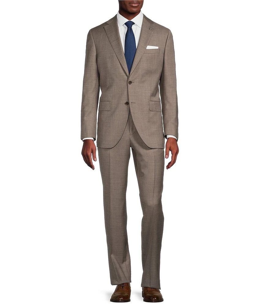 Cremieux Modern Fit Flat Front Solid Sharkskin 2-Peice Suit