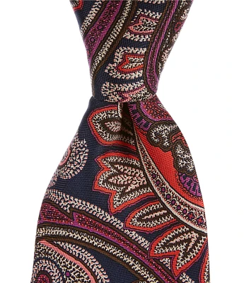 Cremieux Oversized Paisley Print 3 1/4#double; Woven Silk Tie