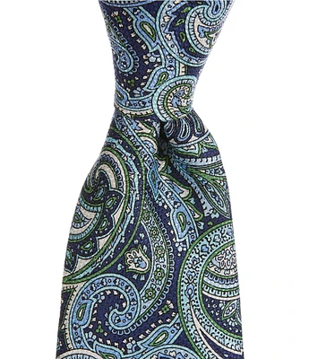 Cremieux Paisley Print 3 1/4#double; Woven Silk Tie