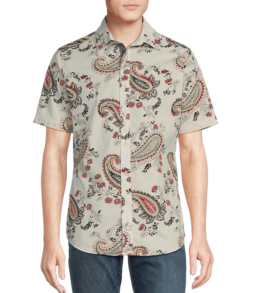Cremieux Premium Denim Large Multi Paisley Stretch Woven Shirt