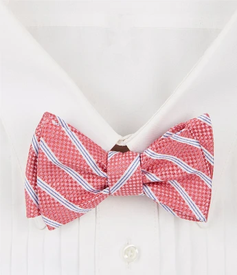 Cremieux Rod Check Stripe Silk Bow Tie